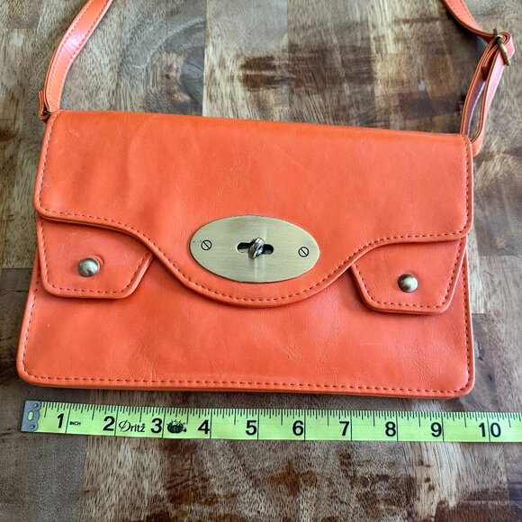 Orange Street Level Faux Leather Purse - Picture 2 of 8